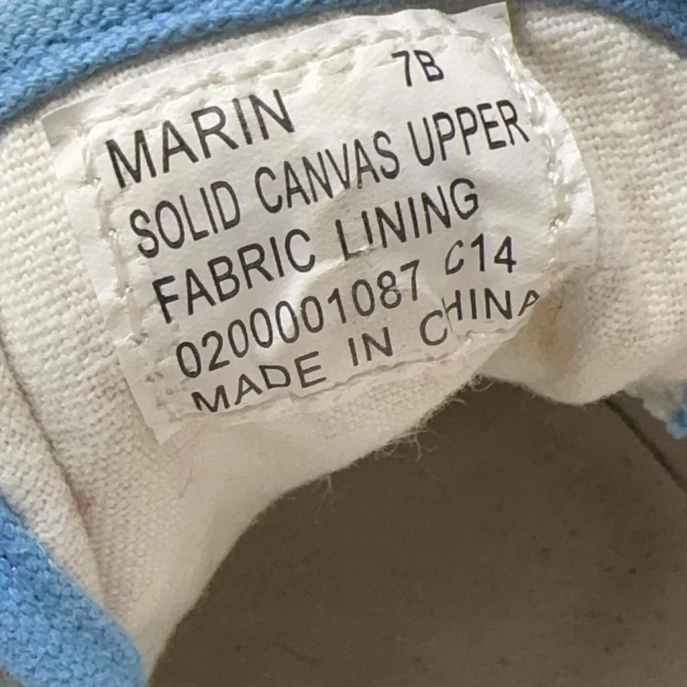 Polo Ralph Lauren Marin Canvas Sneakers Womens Size 7B Blue Low Top Lace Up Pony